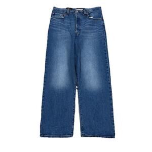 Levis Premium Jeans Womens 32x27 Ribcage Straight Ankle Big E Blue NEW WITH TAGS
